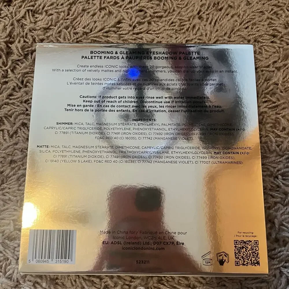 NWT! Iconic Booming and Gleaming Eyeshadow Palette and Eyeshadow Brushes